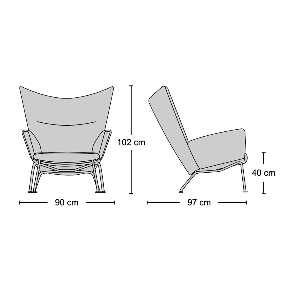 CH445 Wing Chair - 1960s Danish-inspired wingback lounge chair