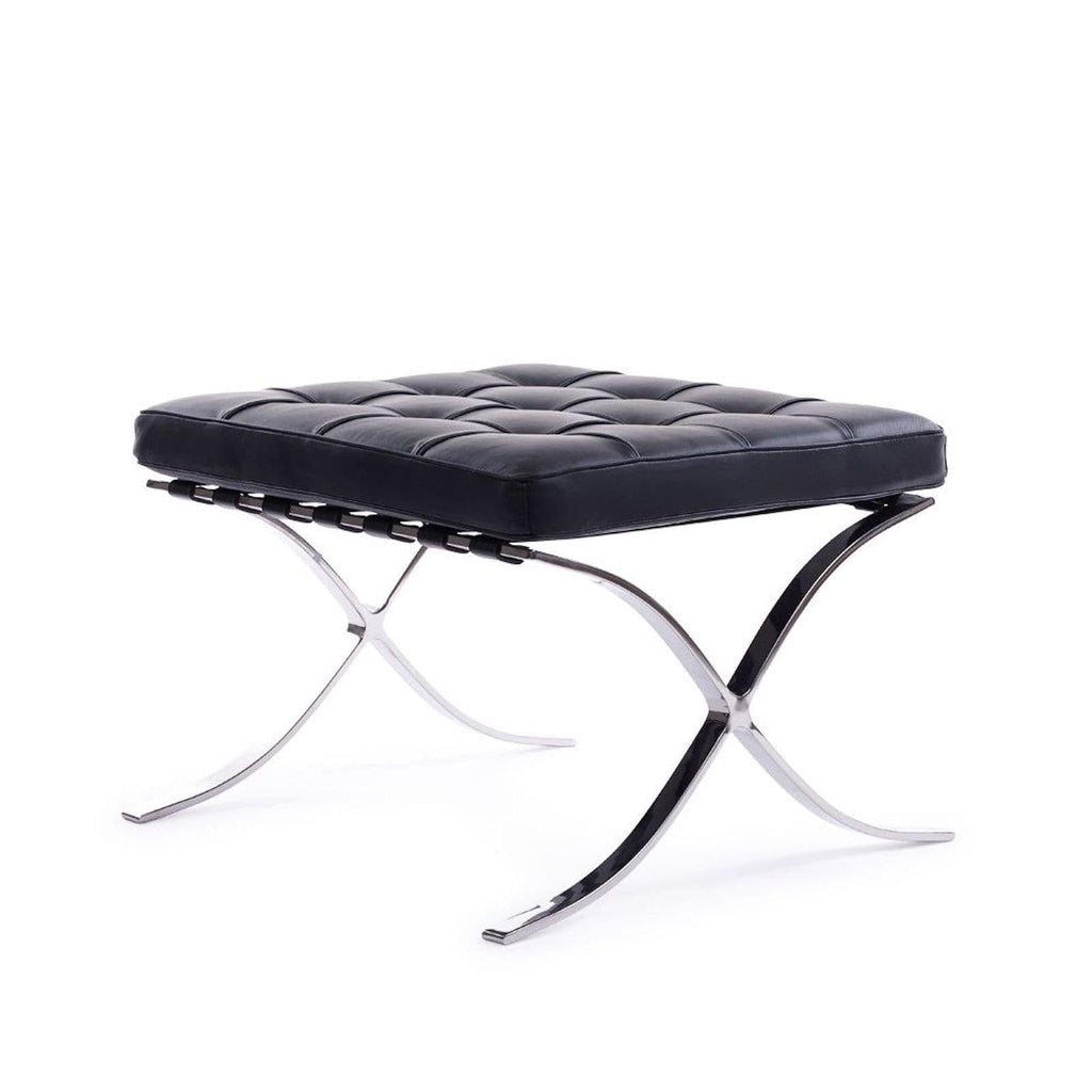 Barcelona Stool - height-matched to the Barcelona Chair for full recline