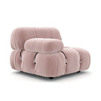 Camaleonda Left Armrest Module in pink velvet | Nue Modern