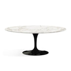 Oval Pedestal Dining Table - Marble Top - available with an Arabescato marble top
