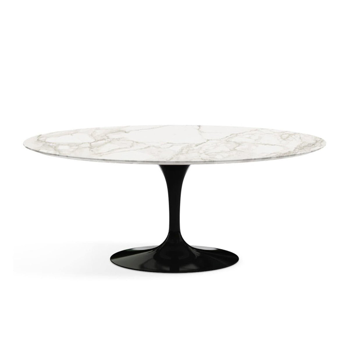 Oval Pedestal Dining Table - Marble Top - available with an Arabescato marble top