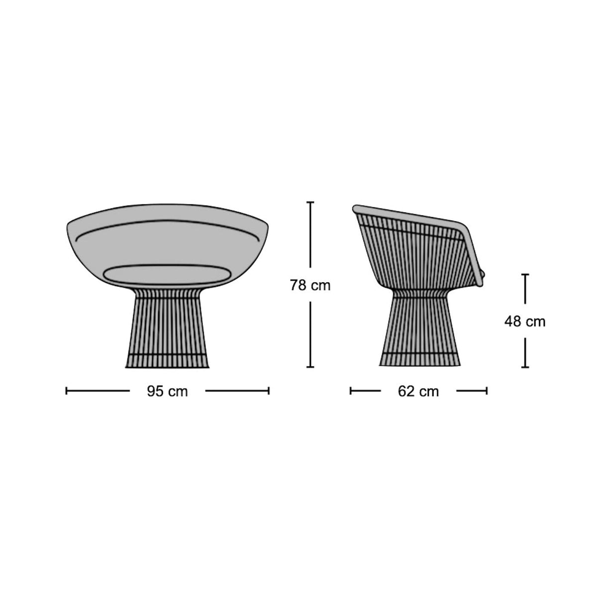 Platner Lounge Chair - wire lounge chair from Nue Modern