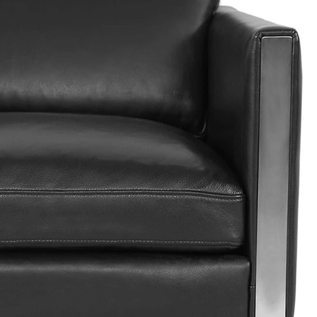 CH101 Armchair close-up of the metal detail on the armrest