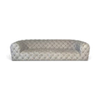 Chester Moon 3-Seater Sofa - front view of the capitonné quilting