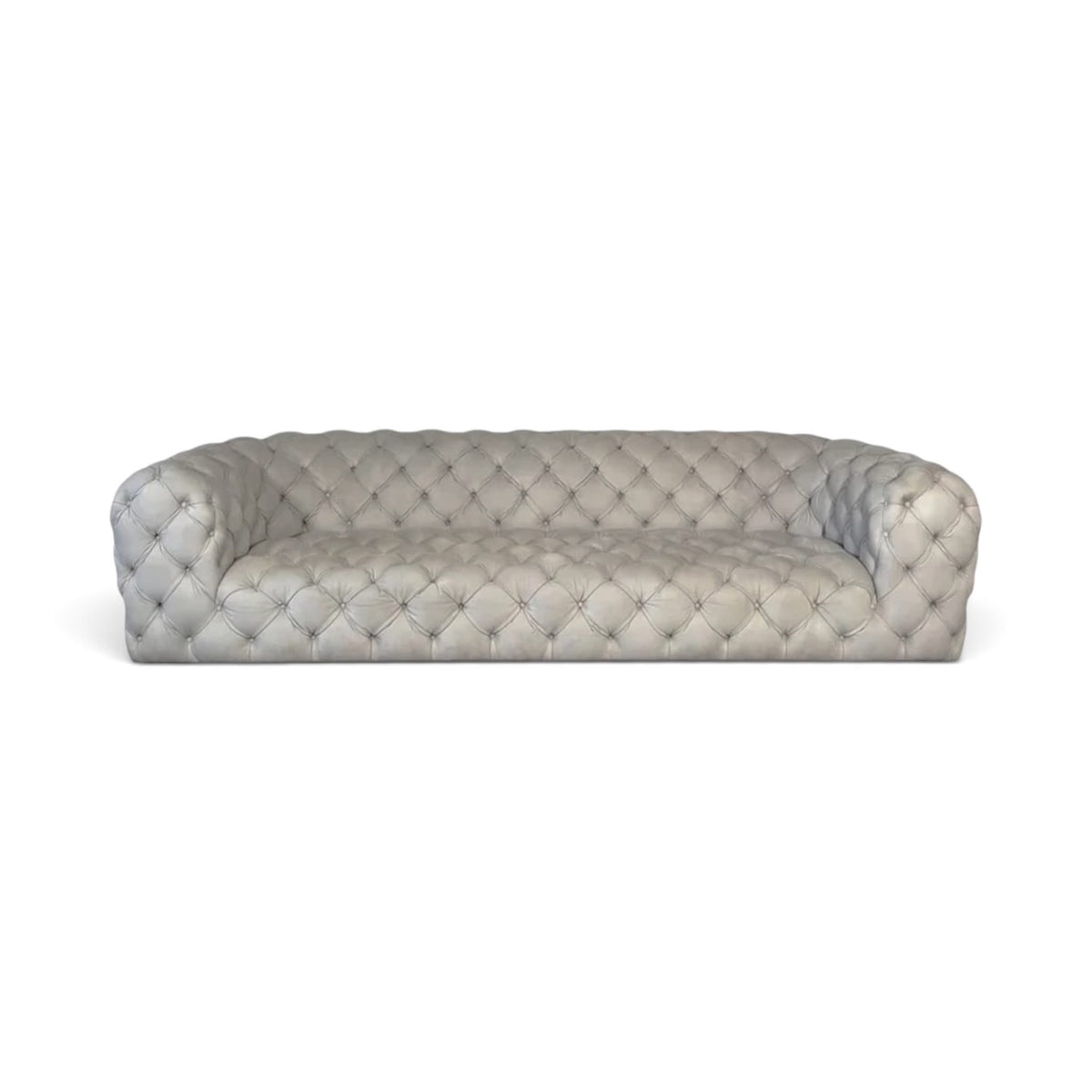 Chester Moon 3-Seater Sofa - front view of the capitonné quilting