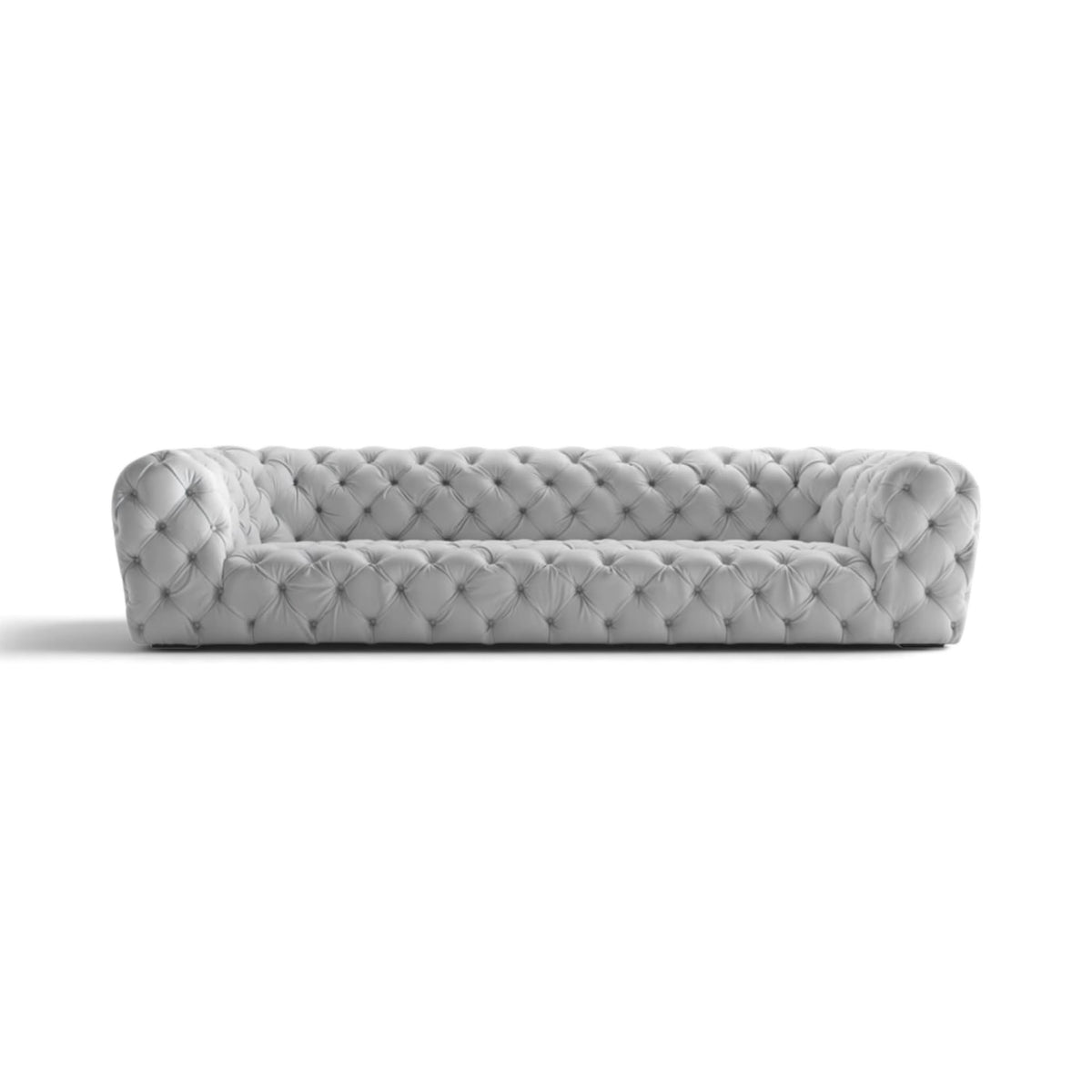 Chester Moon 3-Seater Sofa - quilted chesterfield-style sofa with curled arms