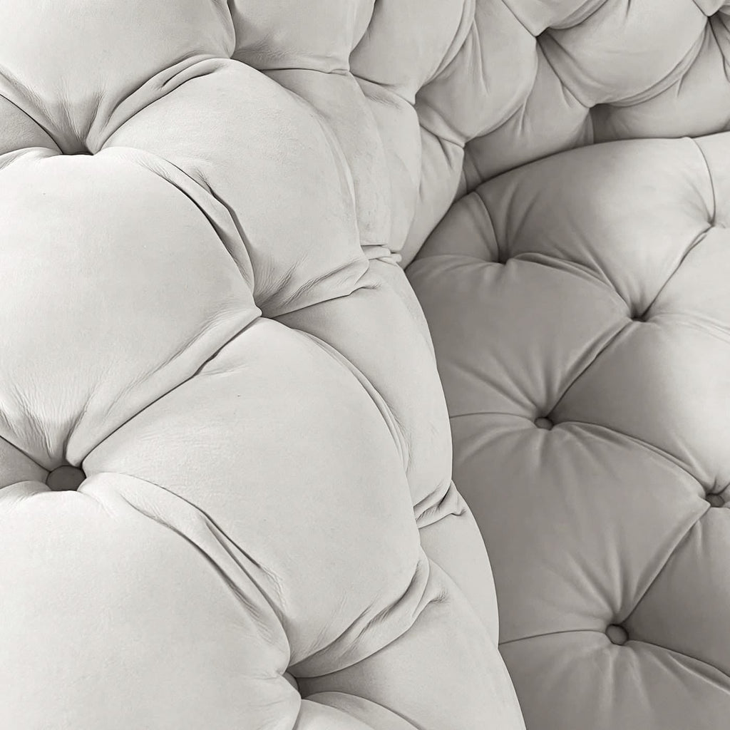 Chester Moon 3-Seater Sofa - close-up of the curled arm