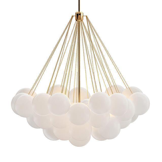 Cloud Chandelier with 37 globes in gold