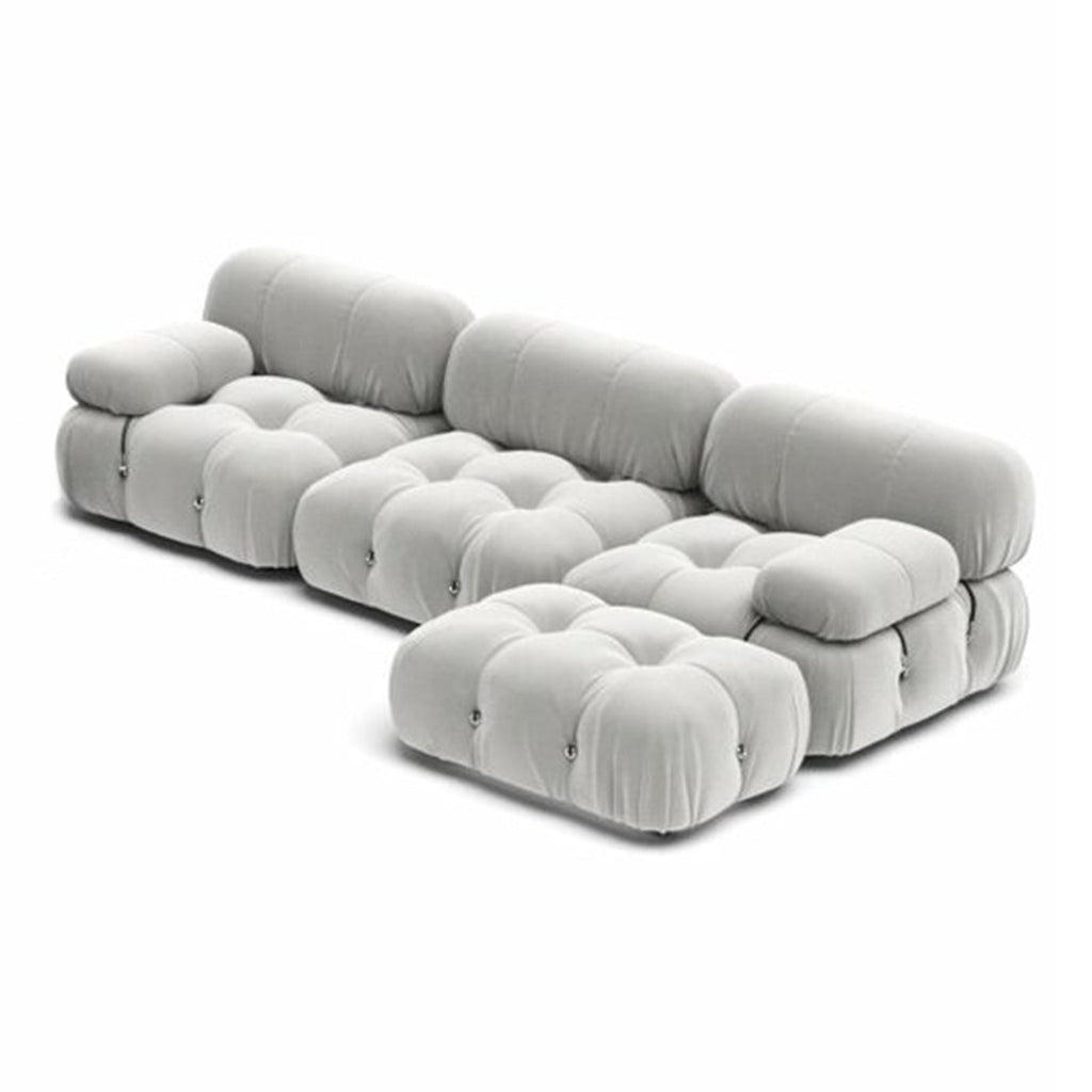 Bellini 3-Seater Sofa & Ottoman - full-length sofa paired with its chaise-forming ottoman