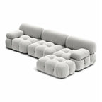 Bellini 3-Seater Sofa & Ottoman - full-length sofa paired with its chaise-forming ottoman