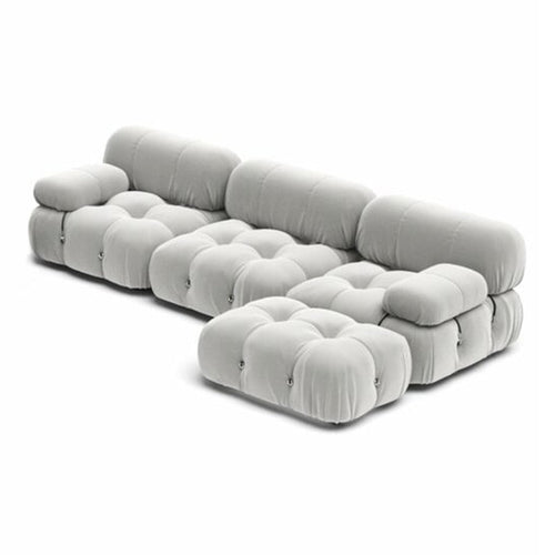 Bellini 3-Seater Sofa & Ottoman - full-length sofa paired with its chaise-forming ottoman