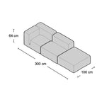 Le Mura Sofa Combo 2 - low modular sofa from Nue Modern