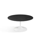 Pedestal Low Table - Wood Top - mid-century modern pedestal design