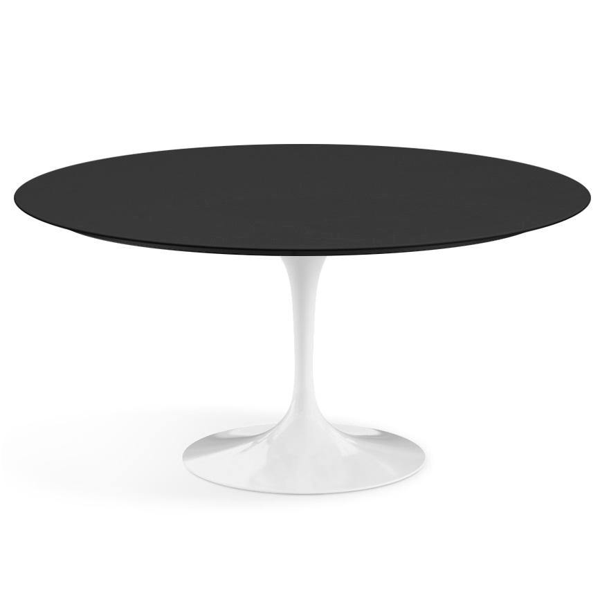 Pedestal Dining Table - round top on a single sculpted trumpet base
