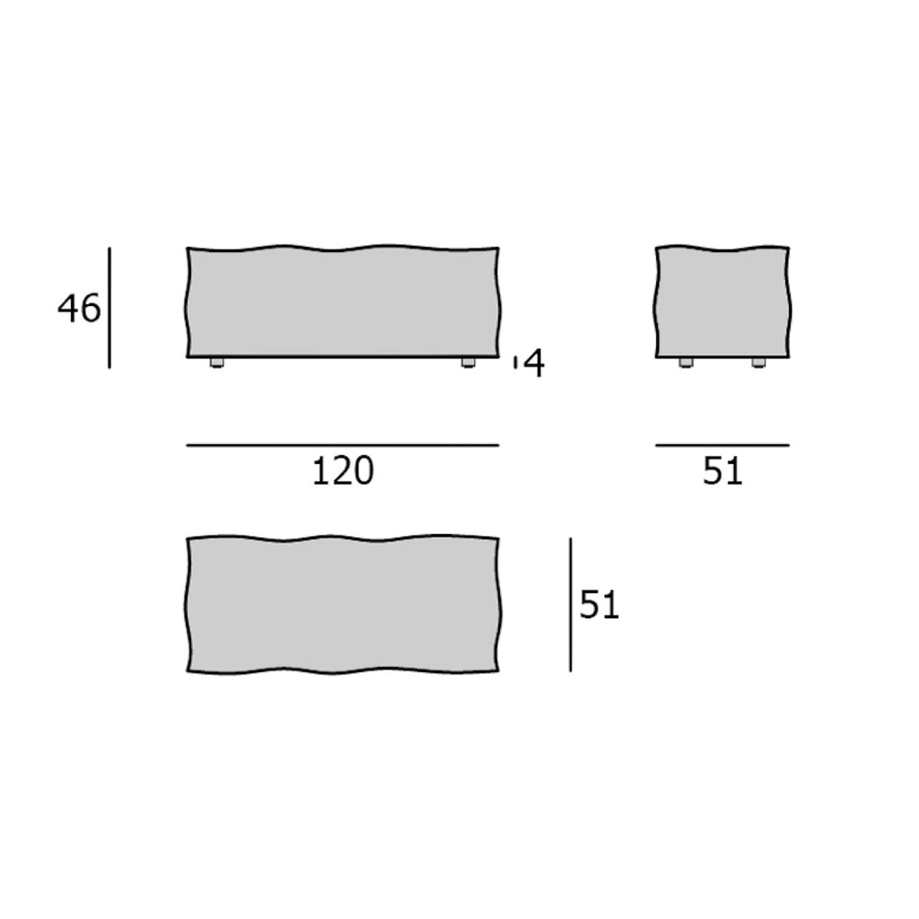 Extrasoft - L Armrest Module - long armrest module from Nue Modern