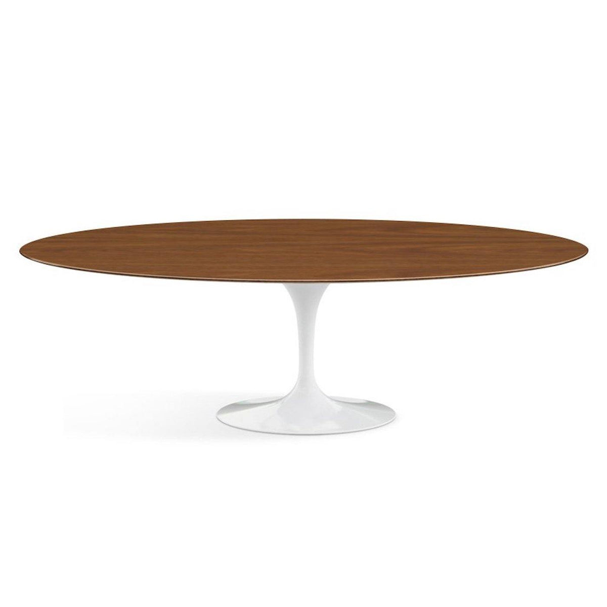 Oval Pedestal Dining Table - Wooden Top - Eero Saarinen-inspired oval wooden dining table