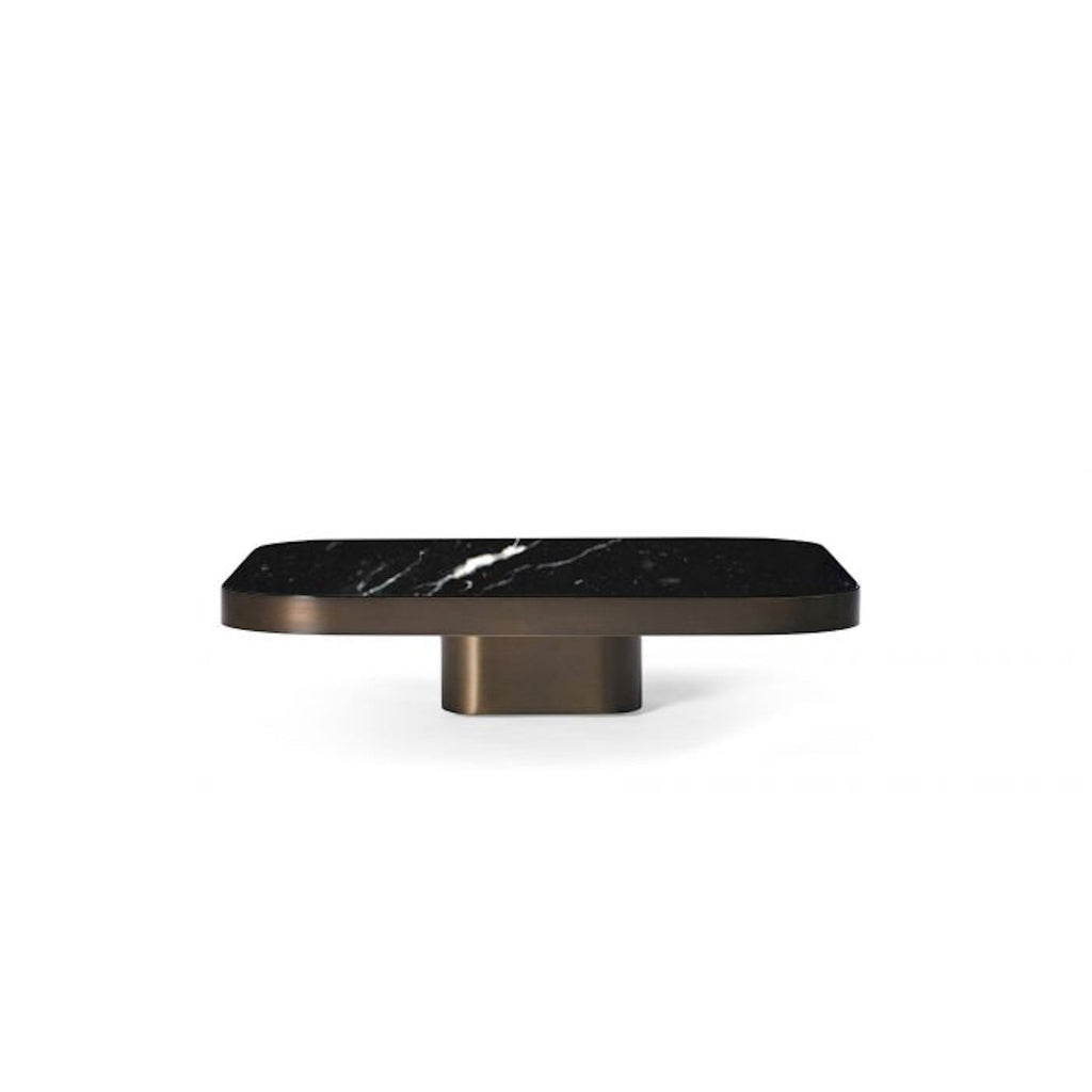 Bow Coffee Table in bronze - generous top on a curved sculptural support