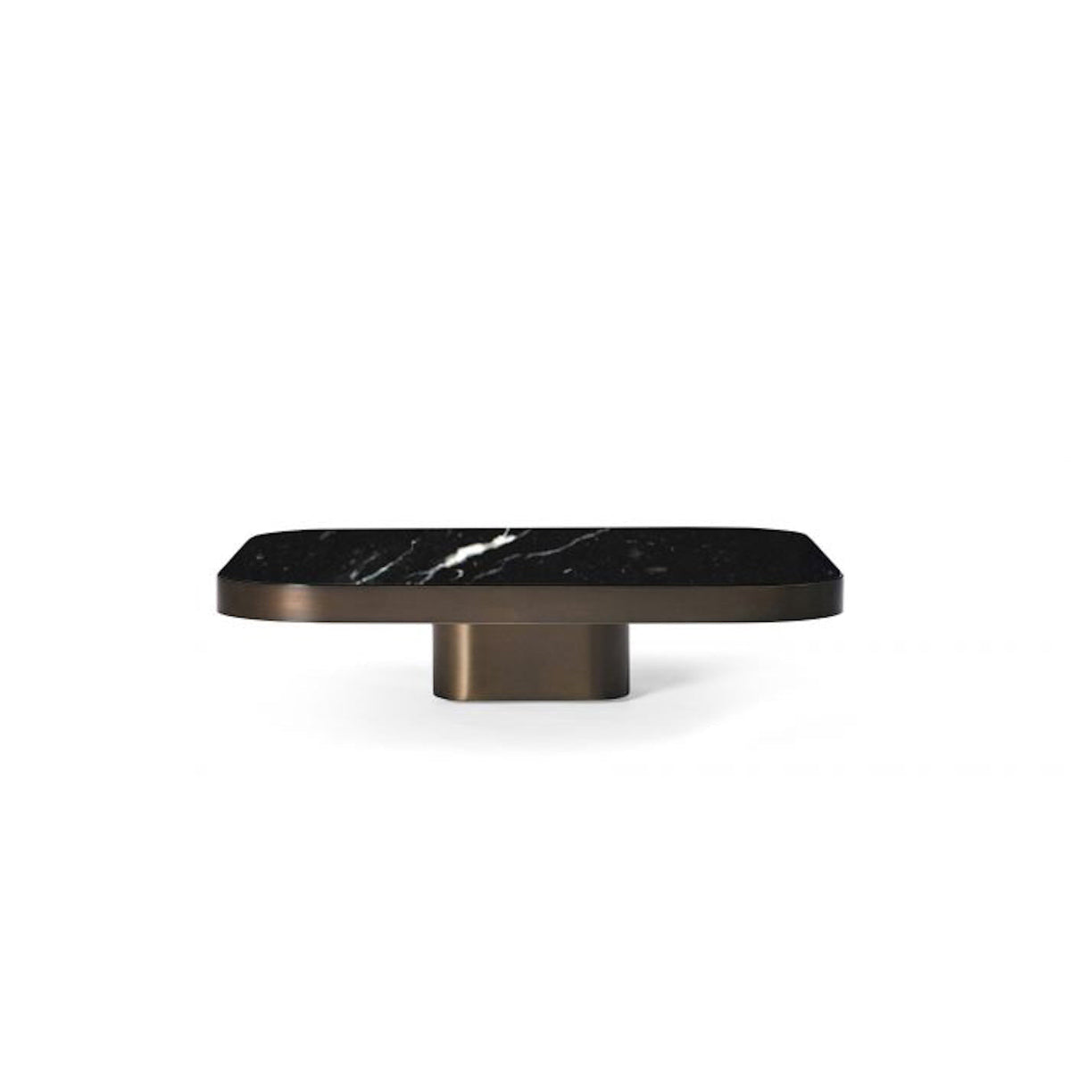 Bow Coffee Table in bronze - generous top on a curved sculptural support