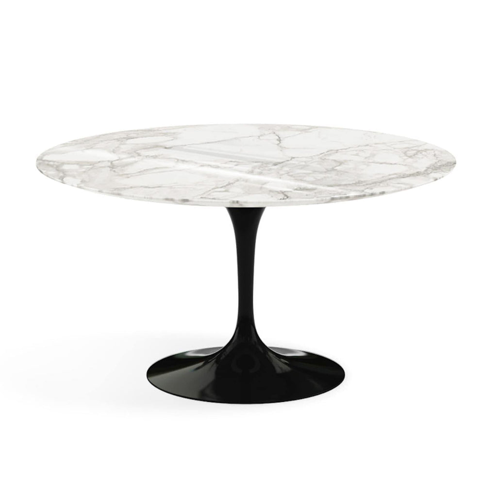 Pedestal Dining Table - Marble Top - available with a Nero Marquina marble top