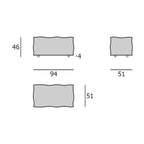 Extrasoft - S Armrest Module - modular sofa piece from Nue Modern