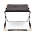 PK91 Stool - folding X-frame stool with a taut sling seat