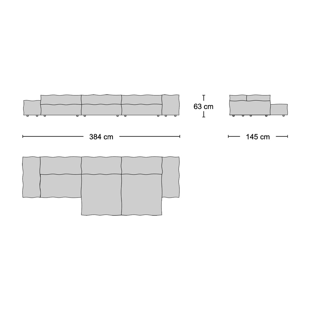 Extrasoft 3-Seater Sofa - low quilted three-seater from Nue Modern