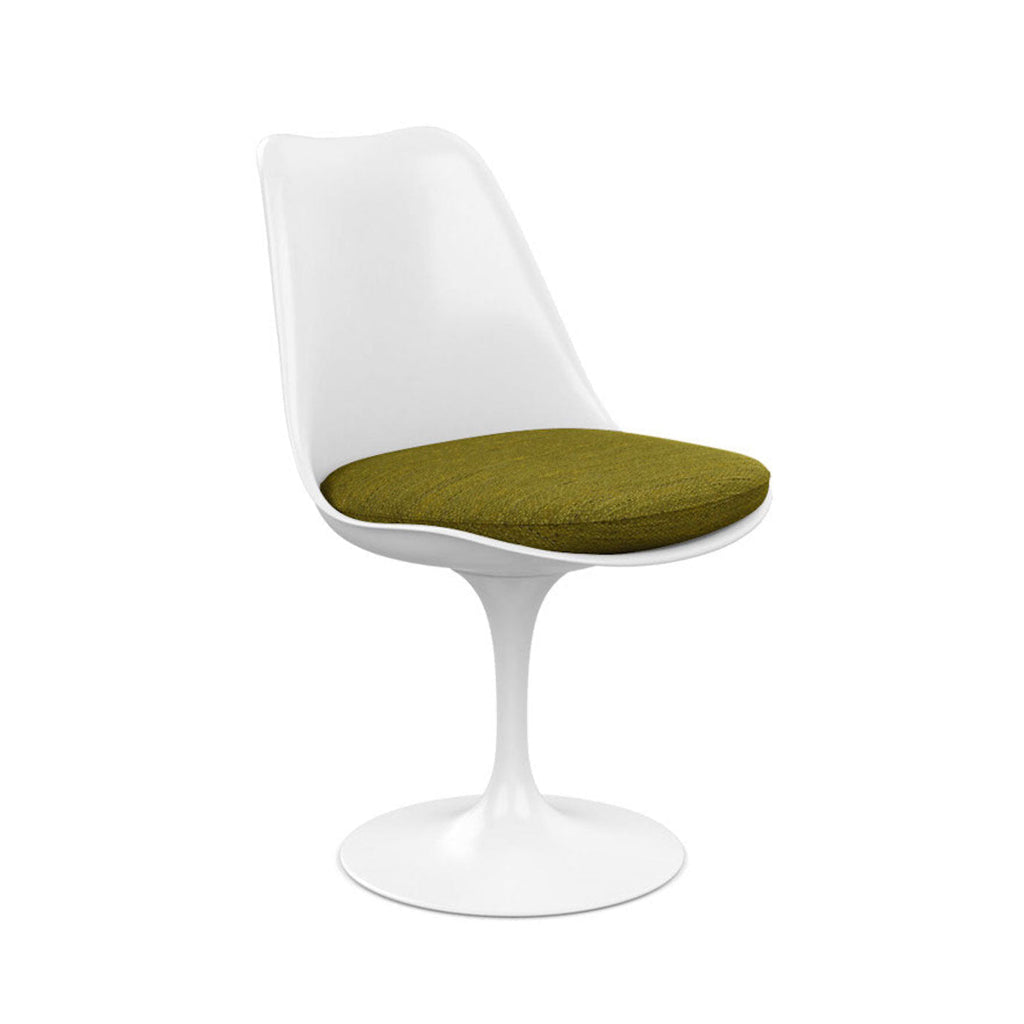 Pedestal Chair - flowing moulded shell on a single sculpted trumpet base