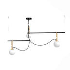 NH Suspension - pendant with a glowing glass diffuser