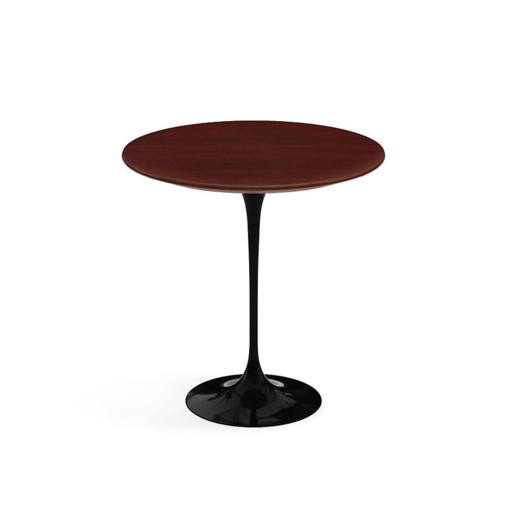 Pedestal Side Table - Wood Top - available with a dark walnut top