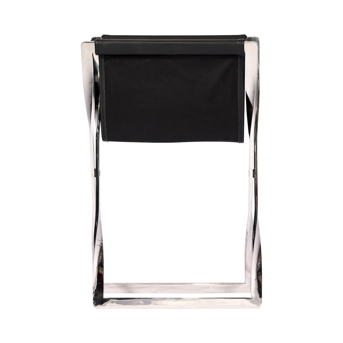 PK91 Stool - crossed satin steel frame