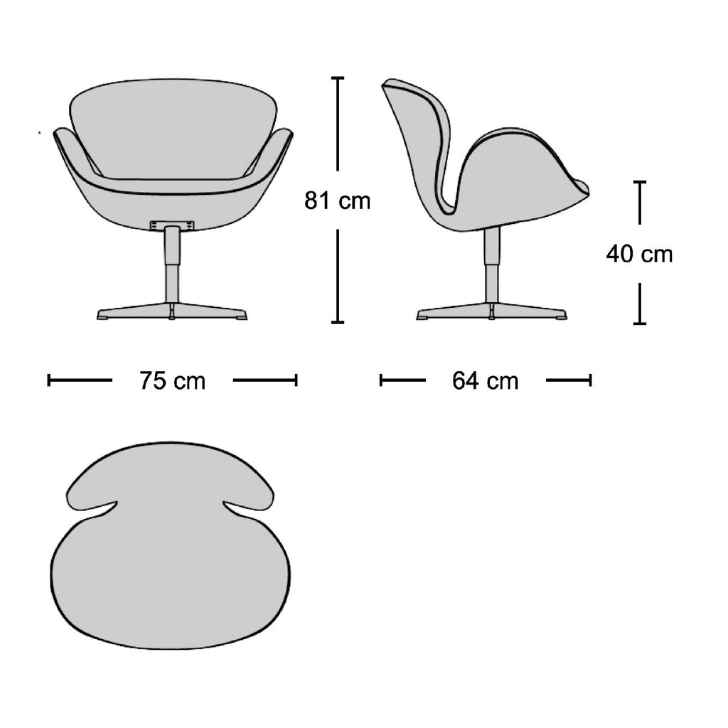 Swan Chair - Arne Jacobsen-inspired swivel lounge chair