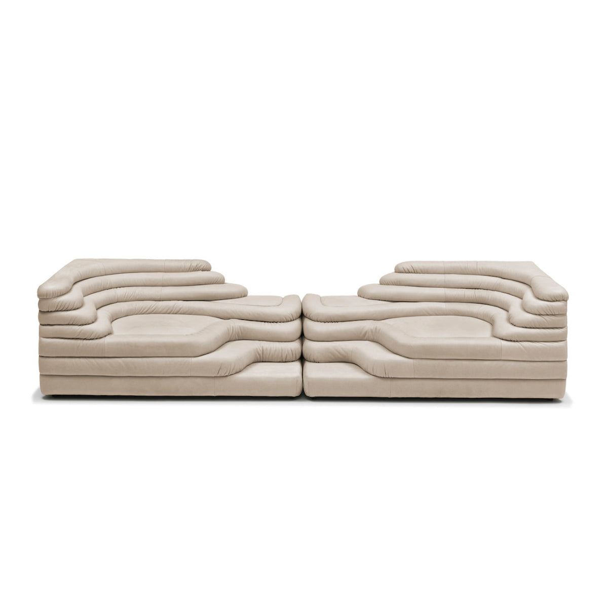 DS 1025 Terrazza sofa - Ubald Klug-inspired stepped leather sofa