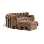 DS-600 Modular Sofa in brown velvet - side view | Nue Modern