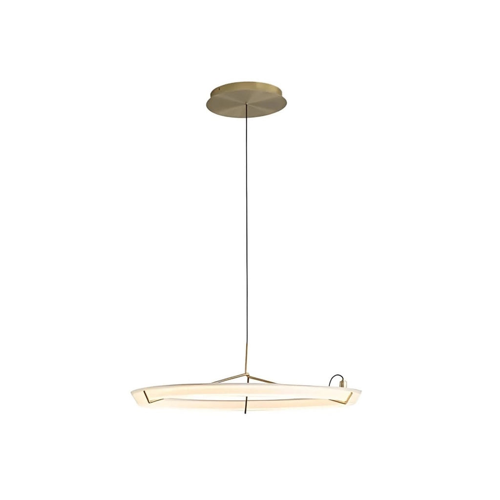 Veritas Pendant Lamp - sculpted shade on a slender drop