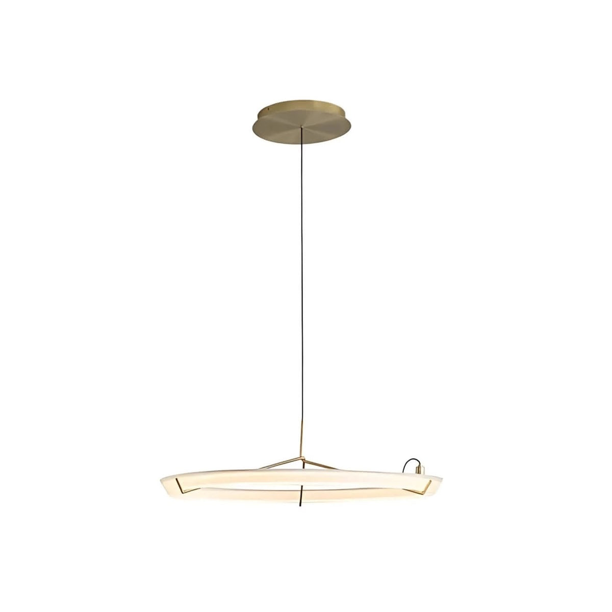 Veritas Pendant Lamp - sculpted shade on a slender drop