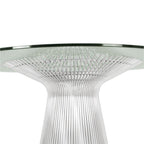 Platner Dining Table - polished nickel, gun black or gold plated frame