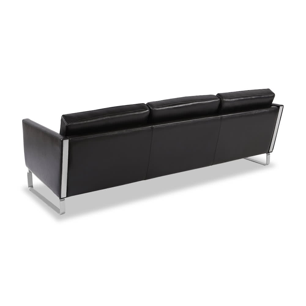 CH103 Sofa - rectilinear upholstery floating on a wooden frame