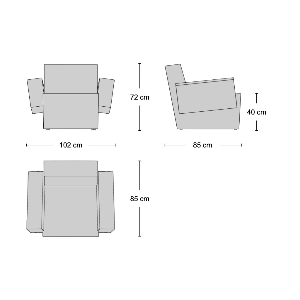 Hunk Armchair - oversized armchair from Nue Modern