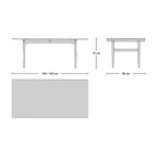 CH327 Dining Table - solid wood dining table from Nue Modern