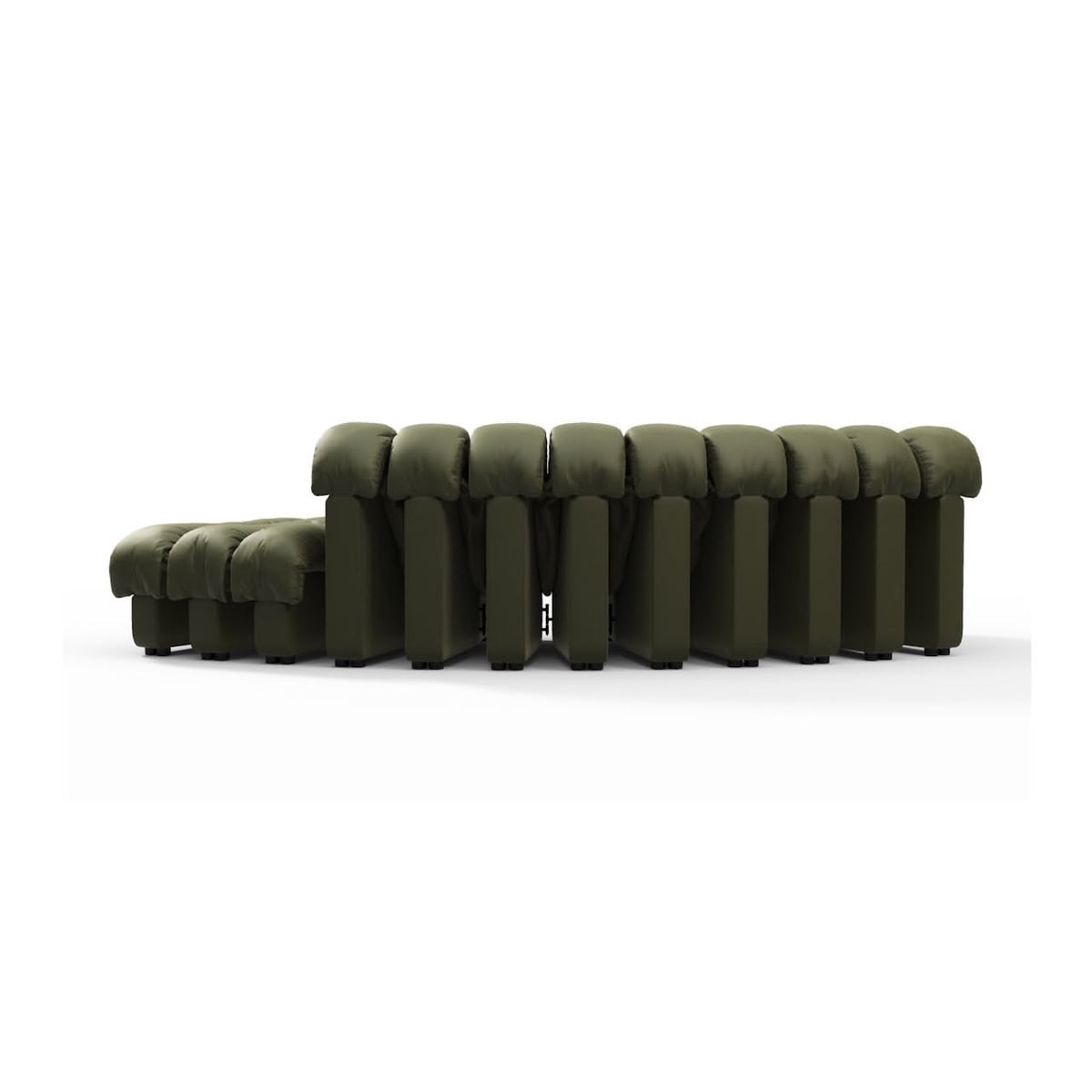 DS-600 Modular Sofa - Combo 1 - channel-quilted segments zipped together