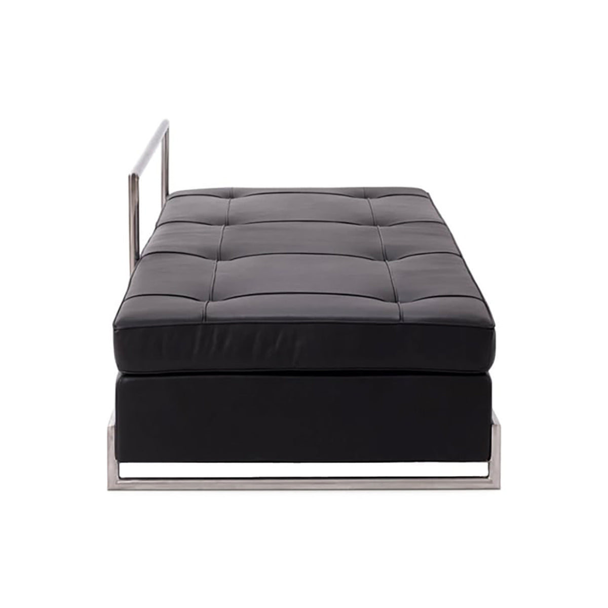 Eileen Gray Daybed - side view of the chrome frame