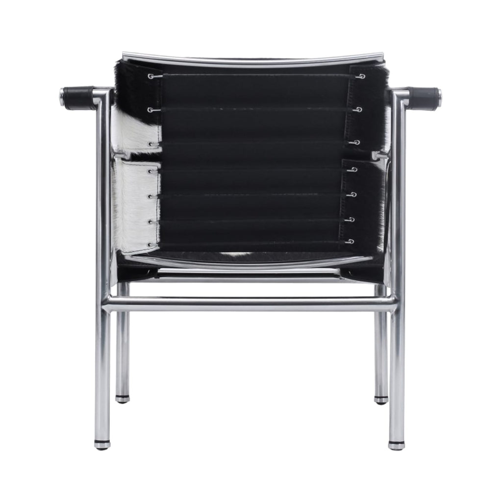 LC1 Armchair - polished steel frame