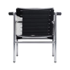 LC1 Armchair - polished steel frame