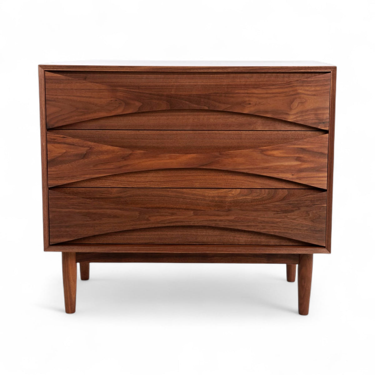 Vodder Lowboy - crisp drawer fronts with fine pulls