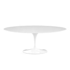 Oval Pedestal Dining Table - legroom at every seat
