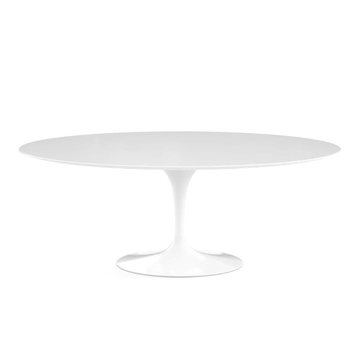 Oval Pedestal Dining Table - legroom at every seat