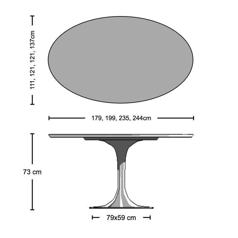 Oval Pedestal Dining Table - Wooden Top - oval wood dining table from Nue Modern
