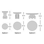 Explorer Tables - sculptural side tables from Nue Modern
