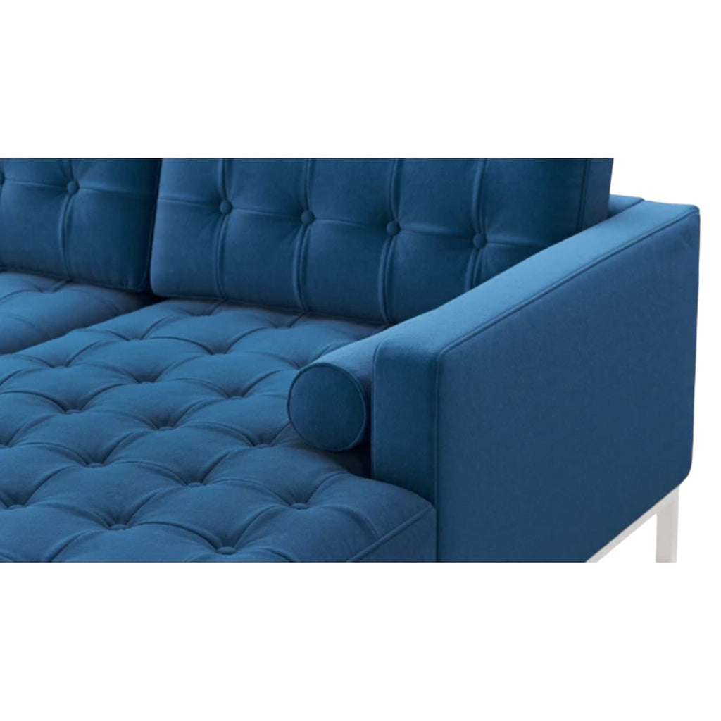 Florence 3-Seater Corner Sofa - polished steel legs