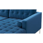 Florence 3-Seater Corner Sofa - polished steel legs
